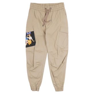 Dolce & Gabbana Wide Trousers, male, Beige, Size: 2XL Tapered Trousers