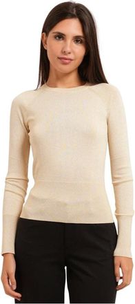A|X Armani Exchange Ronde hals Trui - Dames - Truien - Beige - Maat: XS Viscose