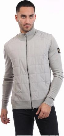 Belstaff Mens Kelbrook Zip Cardigan - Grey - Size: 38