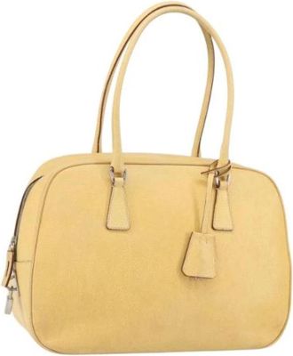 Prada Pre-owned Vintage Handtas - Dames - Vintage Handtas - Beige - ONE Size - Leer - Vintage