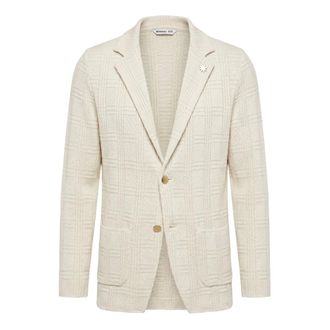 Manuel Ritz Blazers, male, Beige, Size: 2XL Giacca Maglia