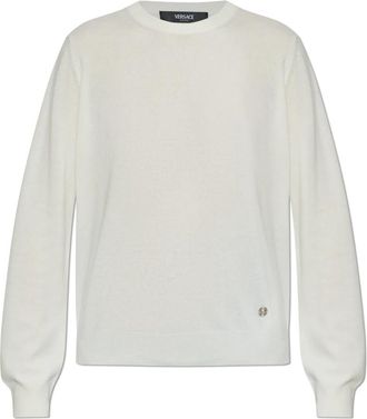 Versace Cashmere Trui - Dames - Cashmere truien - Beige - M - Truien & Vesten
