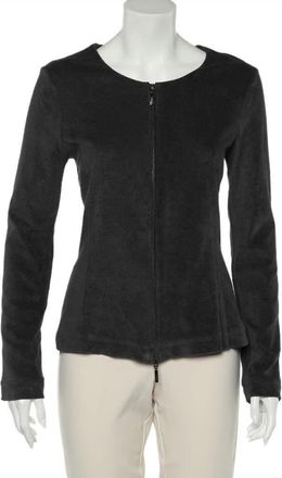Emporio Armani Grey Terry Zip Front Jacket