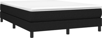 vidaXL Cama Box Spring Con Colch&oacute;n Tela Negro 140x190 Cm Vidaxl
