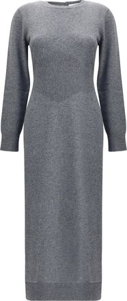 Givenchy Womens Knit Dress Medium Grey Cashmere (capra Hircus)