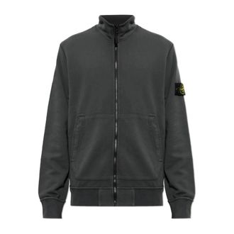 Stone Island Turtleneck Sweatshirt - Heren - Vesten met rits - Grijs - L - Katoen - Hoodies & sweatvesten