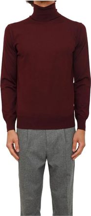 Paolo Pecora Maglia Lupetto - Heren - Coltruien - Rood - 3XL - Wol - Truien & Vesten
