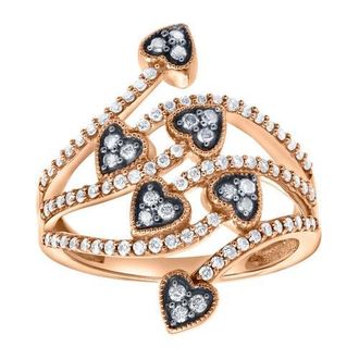 LuvMyJewelry Miravyn 0.60 Ct 14K Gold Diamond Heart Ring in 14K Rose Gold at Nordstrom, Size 7