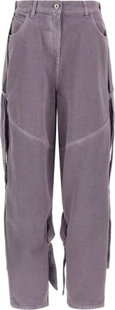 The Attico Purple Cotton Cargo Womens Pants