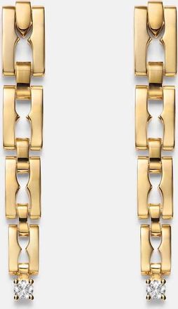 Bulgari Orecchini pendenti B.zero1 in oro 18kt con diamanti