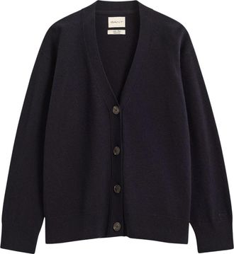 GANT Superfijne Lamswollen Vest - Dames - Vesten - Blauw - S - Wol - Truien & Vesten