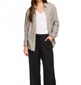 Gentle Fawn Womens Arabella Striped Button Down Shirt In Grey