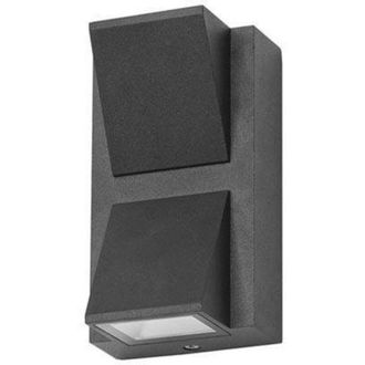 Forlight Forlight - Aplique Ip54 Loyd Double Emission Led 4.1w 3000k Negro 155lm