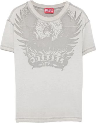 Diesel T-Ila-Aa 7 T-shirt - Dames - T-shirts - Wit - M - Katoen - Tops