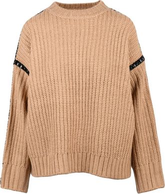 Essentiel Oversized Beige Sweater in Alpaca and Wool Blend