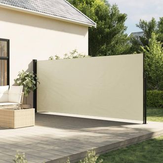 Berkfield Home Retractable Side Awning Cream 180x300 cm
