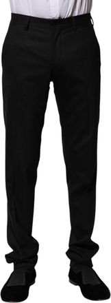 Dolce & Gabbana Mens Black Wool Formal Dress Pants Virgin Elastane