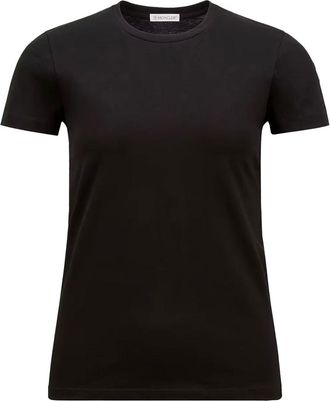 Moncler Logo Patch Cotton Jersey T-Shirt