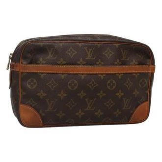 Louis Vuitton Pre-owned Canvas clutches - Dames - Pre-owned - Bruin - Maat: ONE Size Leer