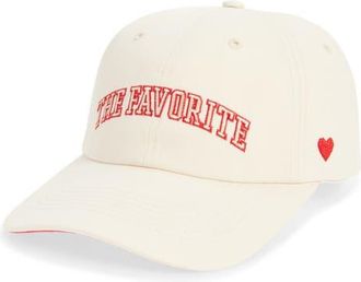 Favorite Daughter Favorite Heart Embroidered Cotton Twill Baseball Cap in Natural at Nordstrom
