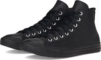 Converse Chuck Taylor All Star Leather Shoes Black/Black/Black : Mens 11.5 - Womens 13.5 Medium