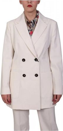 Marella Jassen > Blazers - Dames - Mantel - Wit - S - Jassen