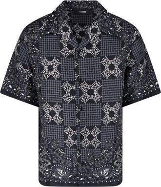 Amiri Boxy-Fit Short-Sleeve Casual Shirt with Bandana Print
