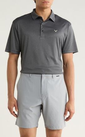 Callaway Ventilated Jacquard Golf Polo in Caviar at Nordstrom Rack, Size Xx-Large