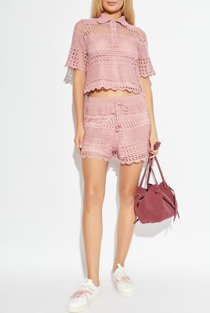Zimmermann Shorts With A Decorative Weave, Womens, Pink