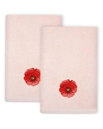 Linum Home Textiles Polly 2Pc Embellished Turkish Cotton Fingertip Towel Set