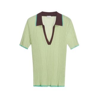 Roberto Collina Polo Shirts, female, Green, Size: L Polo Costa MC