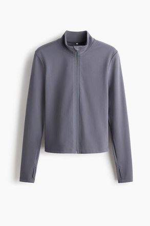 H&M Zip-through Sports Jacket With Softmove in Dark Gray at Nordstrom, Size X-Large