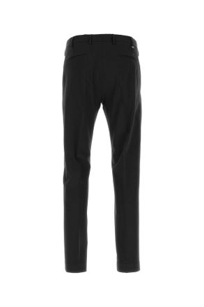 Pantaloni Torino Mens Black Stretch Wool Pant Nero Pantaloni Trousers