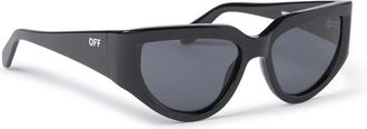 Off-white Seward Zonnebril Zwart/Grijs Kat - unisex - Zonnebrillen - Zwart - 55 MM - Accessoires