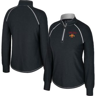 Colosseum Womens Colosseum Black Iowa State Cyclones Bikram Raglan Quarter-Zip Top at Nordstrom, Size Medium