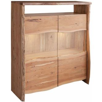 Massivmoebel24 PURE ACACIA 105 Credenza in legno di acacia - laccato / natur 131x45x147