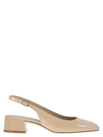 Stuart Weitzman Maeve Lacqueed Leather Slingback