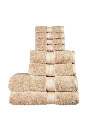 Christy Renaissance Luxury 675GSM Egyptian Cotton 8 Piece Towel Bale in Light Brown