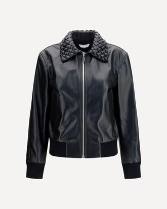 Bottega Veneta Glossy leather padded Jacket Female 38