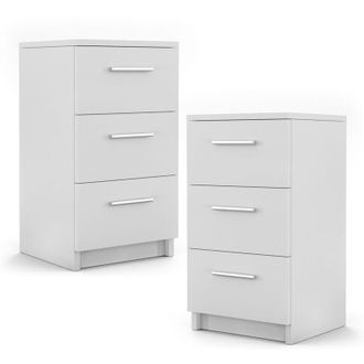 Vicco Mesa De Noche, Blanco, 38 X 66 Cm Lote De 2