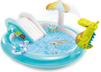 OEM Tobog&aacute;n Inflable Para Piscina Con Rociador De Agua De Cocodrilo, Piscina De Arena Para Beb&eacute;s, Piscina De Bolas Oce&aacute;nicas, 201 &times; 170 &times; 84 Cm
