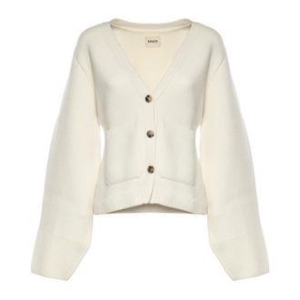 Khaite Cardigans, female, Beige, Size: XS Scarlet Cardigan Glaze 183