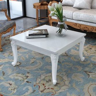 Berkfield Home Coffee Table 80x80x42 cm High Gloss White | Size: 80 x 80 x 42 cm