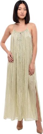 Stella McCartney Green Textured Scoop Neck Maxi Dress
