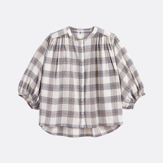 La Redoute Collections Oversized hemd met geruite kraag, katoen, Signature BERTHE