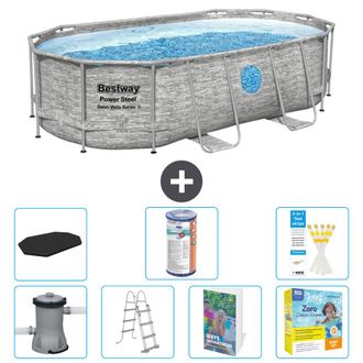 Bestway Piscina Bestway Power Steel Oval - 427x250x100 Cm - 8-piezas S572