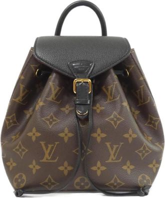 Louis Vuitton Black Marron Coated Canvas Backpack (Pre-Owned)
