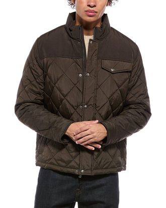 Cole Haan Signature Diamond Quilted Mixed Media Jacket