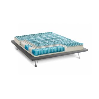 Talamo Italia Dmora - Colch&oacute;n Individual Dgabell, Revestimiento Desenfundable De Memory Foam+gel Y Muelles Ensacados, 100% Made In Italy, Anti&aacute;caros E Hipoalerg&eacute;nic
