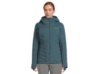 Columbia Joy Peaktm II Hooded Jacket Womens Clothing Everblue : XL, Polyester